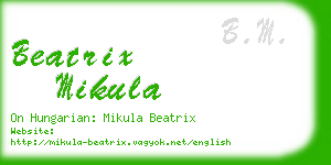 beatrix mikula business card